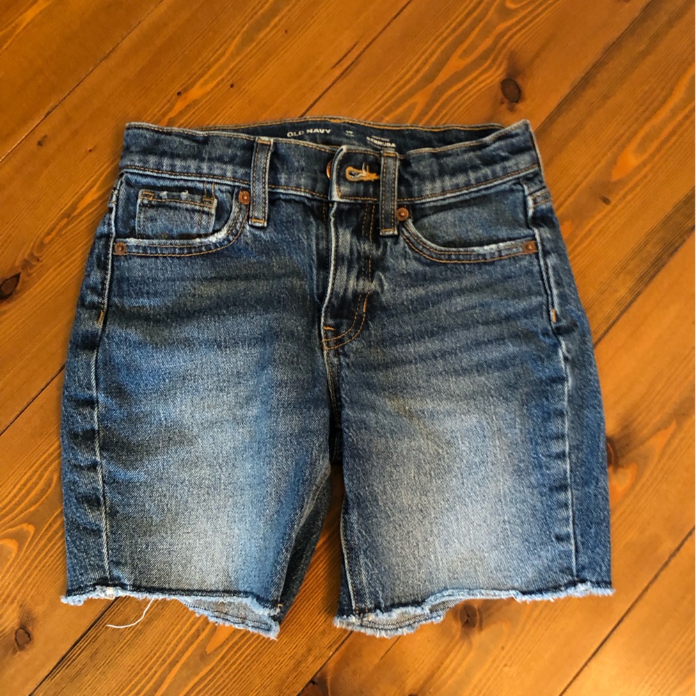 Old Navy Denim Frayed Hem Bermuda Shorts Girls 10 slim
